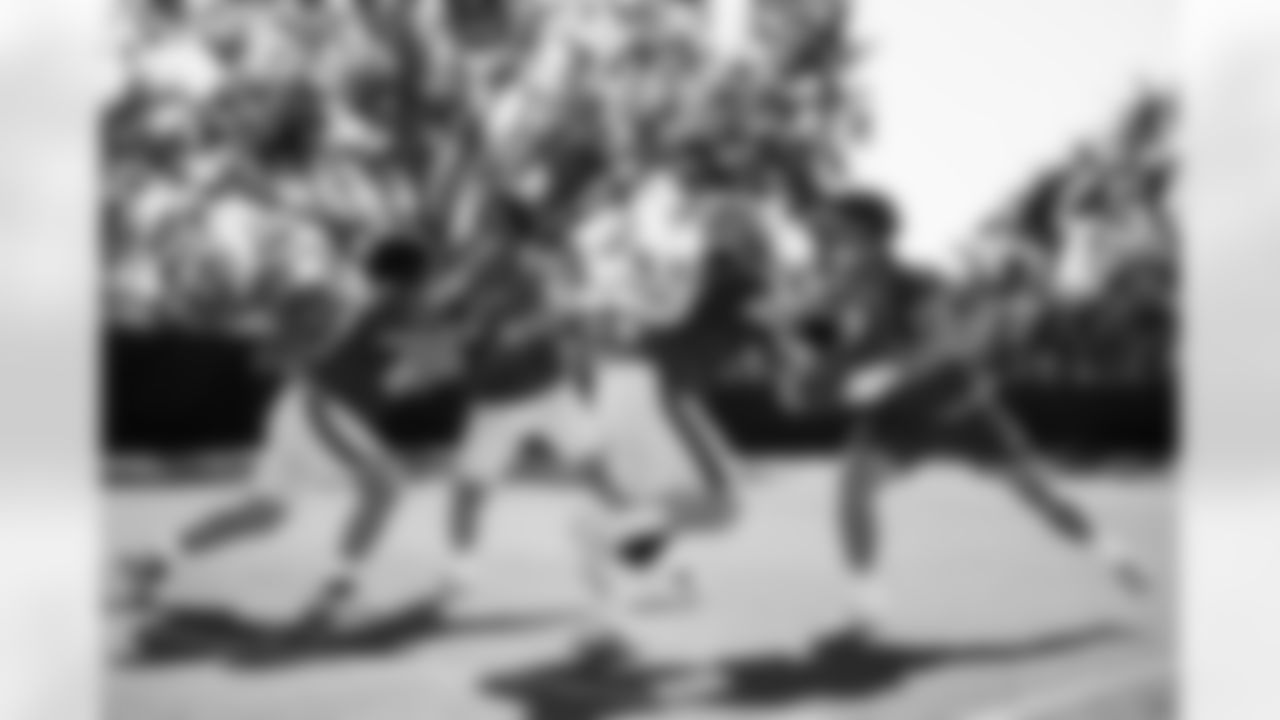 TAMPA, FL - November 20, 2025 - Center Graham Barton #62, Guard Ben Scott #66, Guard Dan Feeney #65 and Guard Luke Haggard #72 of the Tampa Bay Buccaneers during practice at AdventHealth Training Center. Photo By Tori Richman/Tampa Bay Buccaneers