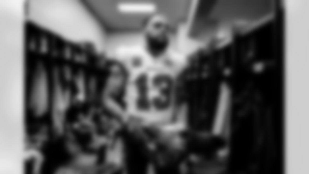 CHARLOTTE, NC - December 21, 2025 - Wide Receiver Mike Evans #13 of the Tampa Bay Buccaneers before the game between the Tampa Bay Buccaneers and Carolina Panthers. The Bucs lost the game, 23-20. Photo By Kyle Zedaker/Tampa Bay Buccaneers