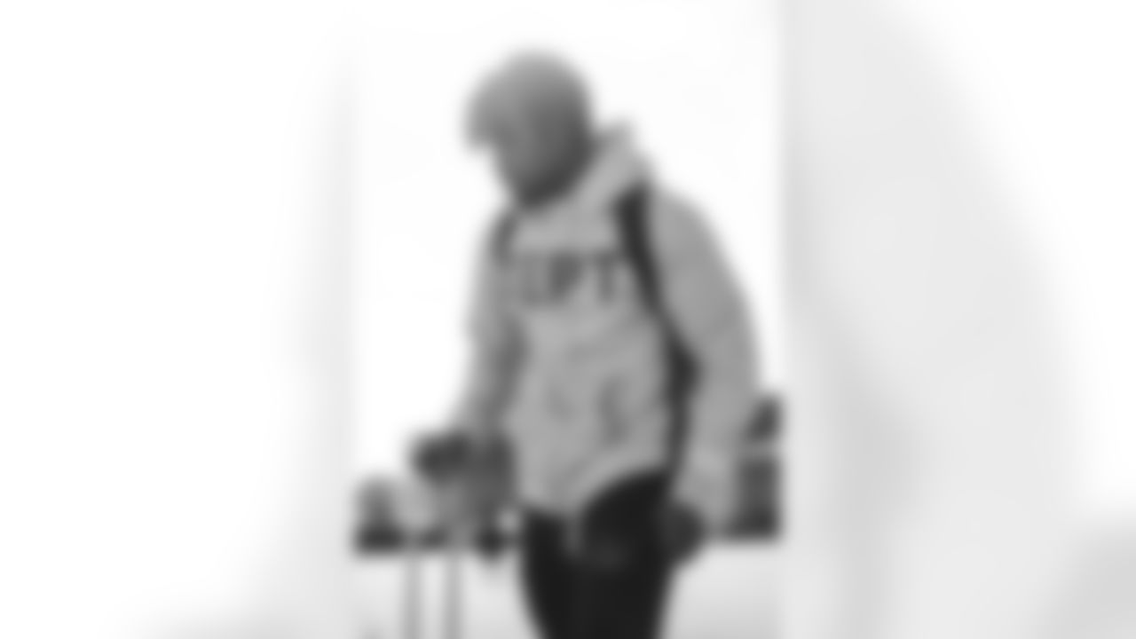 TAMPA, FL - November 22, 2025 - Wide Receiver Kameron Johnson #19 of the Tampa Bay Buccaneers departs before the game against the Los Angeles Rams. Photo By Tori Richman/Tampa Bay Buccaneers