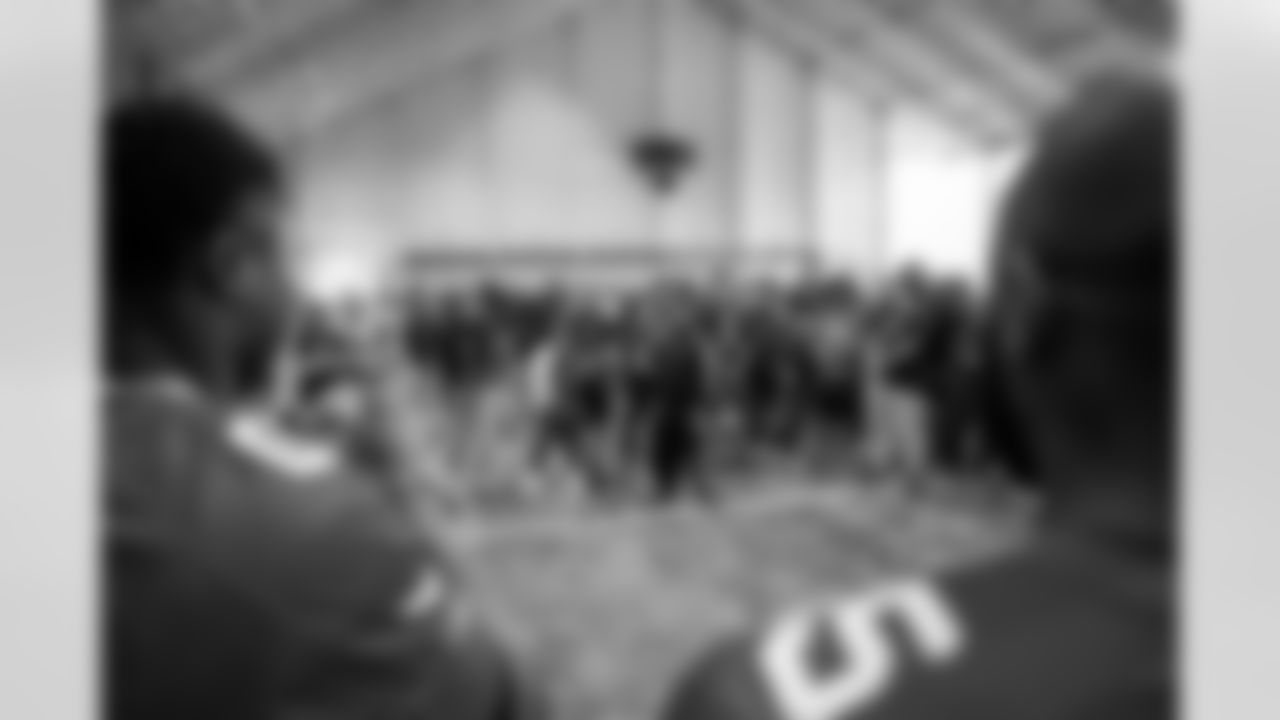 TAMPA, FL - December 16, 2025 - The final session of the Player-Student Mentoring Program at AdventHealth Training Center. Photo By Kyle Zedaker/Tampa Bay Buccaneers