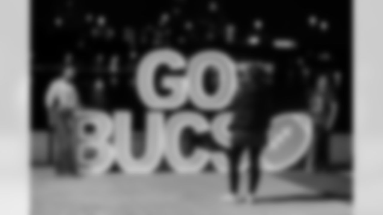 TAMPA, FL - November 23, 2025 - Fans during the Watch Party at Armature Works during the game between the Tampa Bay Buccaneers and the Los Angeles Rams. Photo By Doug DeFelice/Tampa Bay Buccaneers