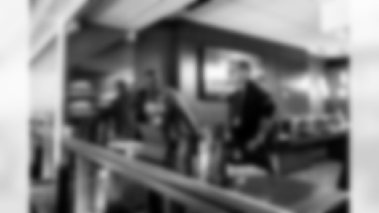 INDIANAPOLIS, IN - February 26, 2026 - Head Coach Todd Bowles of the Tampa Bay Buccaneers and General Manager Jason Licht during Workouts at the 2026 NFL Combine at Lucas Oil Stadium. Photo By Tori Richman/Tampa Bay Buccaneers