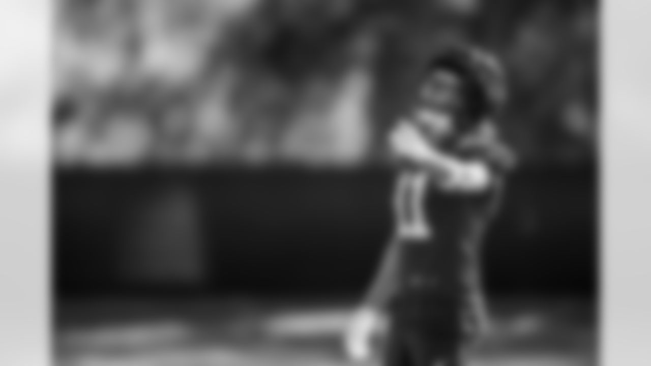 TAMPA, FL - December 04, 2025 - Wide Receiver Jalen McMillan #11 of the Tampa Bay Buccaneers during practice at AdventHealth Training Center. Photo By Tori Richman/Tampa Bay Buccaneers