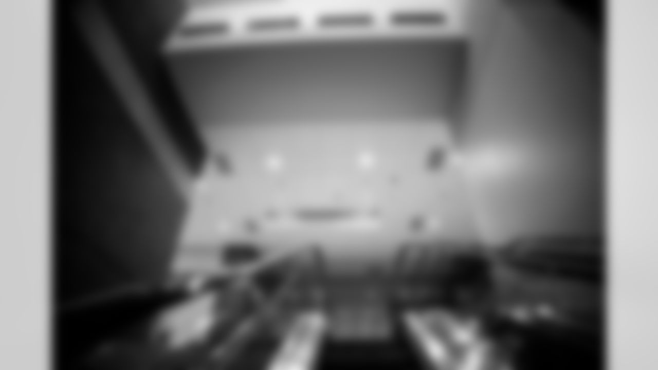 INDIANAPOLIS, IN - February 23, 2026 - The 2026 NFL Combine at Lucas Oil Stadium. Photo By Tori Richman/Tampa Bay Buccaneers