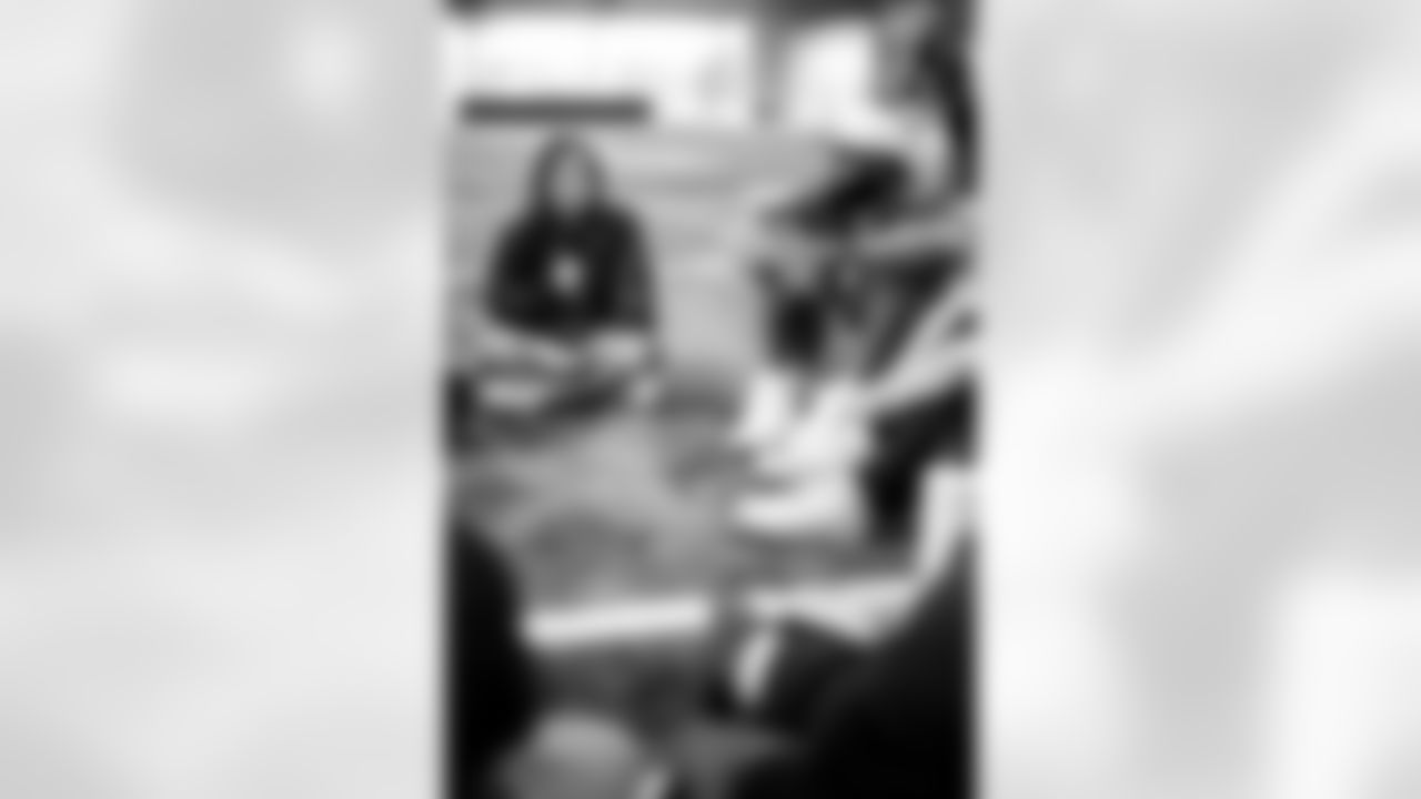 TAMPA, FL - December 16, 2025 - The final session of the Player-Student Mentoring Program at AdventHealth Training Center. Photo By Kyle Zedaker/Tampa Bay Buccaneers