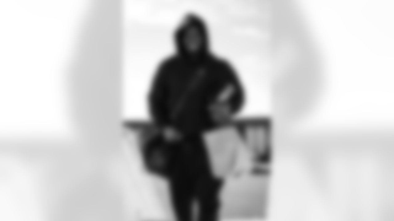 TAMPA, FL - November 22, 2025 - Outside Linebacker Mohamed Kamara #59 of the Tampa Bay Buccaneers departs before the game against the Los Angeles Rams. Photo By Tori Richman/Tampa Bay Buccaneers