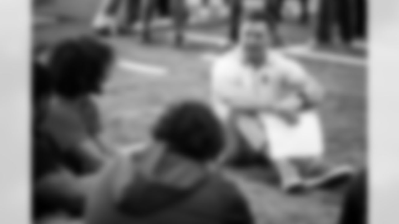 TAMPA, FL - December 16, 2025 - The final session of the Player-Student Mentoring Program at AdventHealth Training Center. Photo By Kyle Zedaker/Tampa Bay Buccaneers