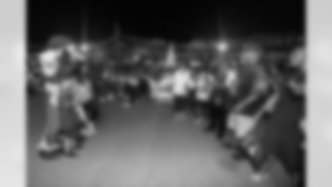 TAMPA, FL - November 23, 2025 - Captain Fear during the Watch Party at Armature Works during the game between the Tampa Bay Buccaneers and the Los Angeles Rams. Photo By Doug DeFelice/Tampa Bay Buccaneers