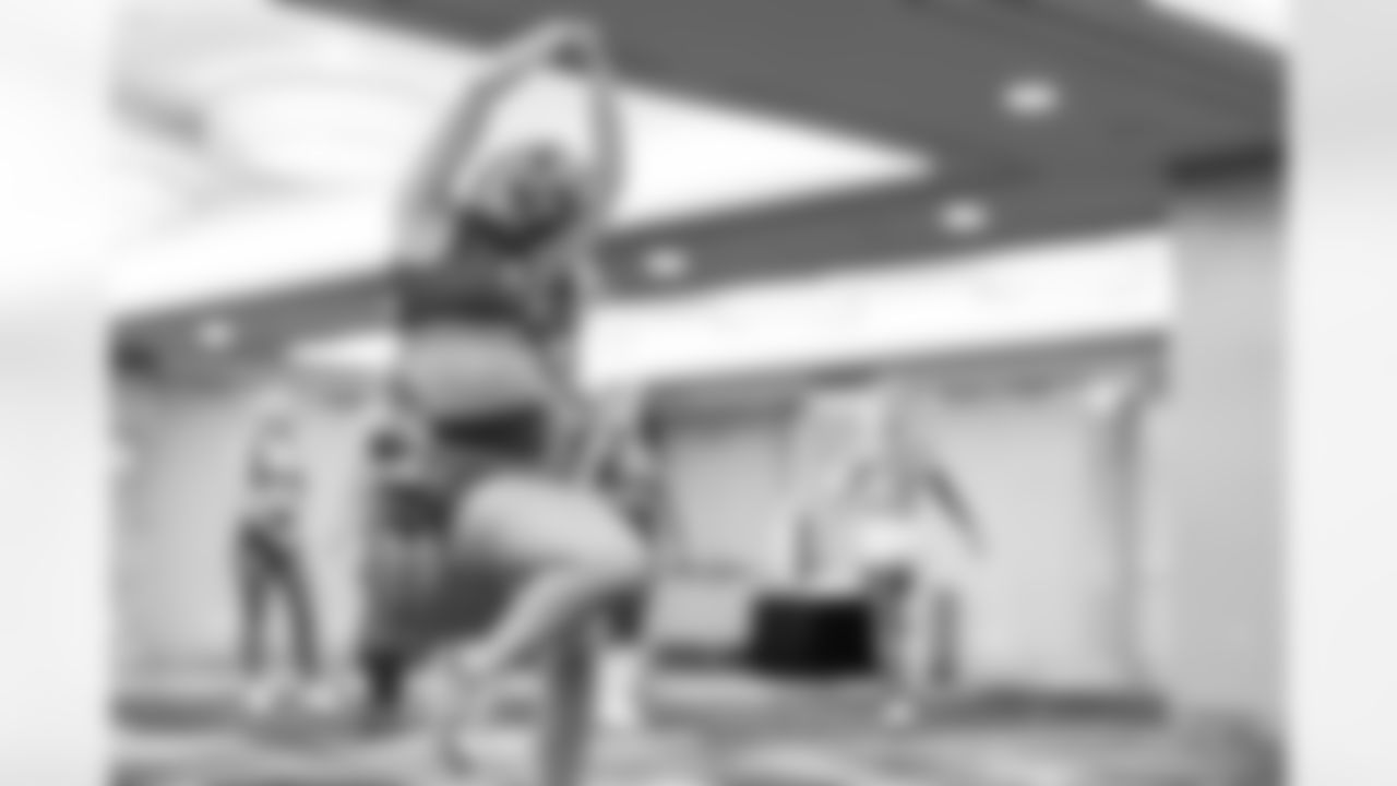 SAN FRANCISCO, CA - February 01, 2026 - Tampa Bay Buccaneers Pro Bowl Cheerleader Savannah during rehearsals. Photo By Tori Richman/Tampa Bay Buccaneers