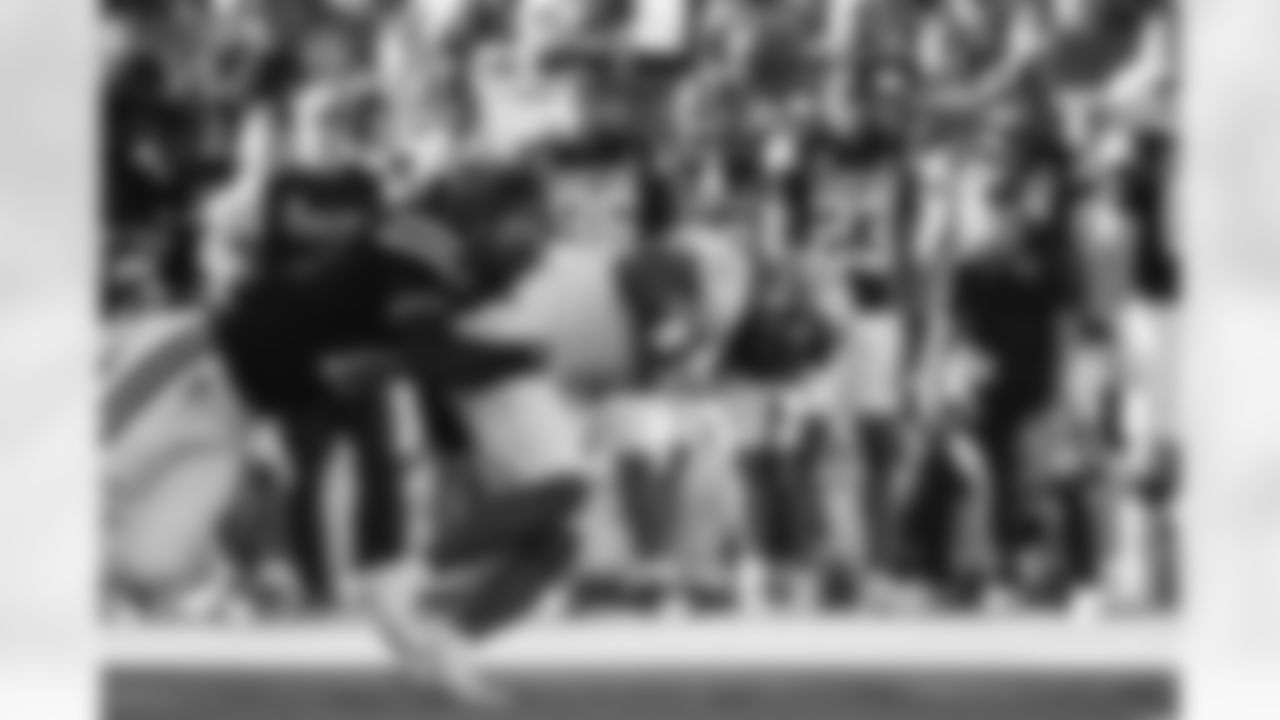 FILE - Central Florida wide receiver Duane Thomas Jr., right, is tackled by Texas Tech linebacker Jacob Rodriguez, left, during the first half of an NCAA college football game Saturday, Nov. 15, 2025, in Lubbock, Texas. (AP Photo/Justin Rex, File)