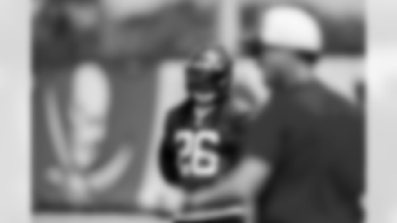 TAMPA, FL - June 05, 2025 - Safety Kaevon Merriweather #26 of the Tampa Bay Buccaneers during OTA's at AdventHealth Training Center. Photo By Tori Richman/Tampa Bay Buccaneers