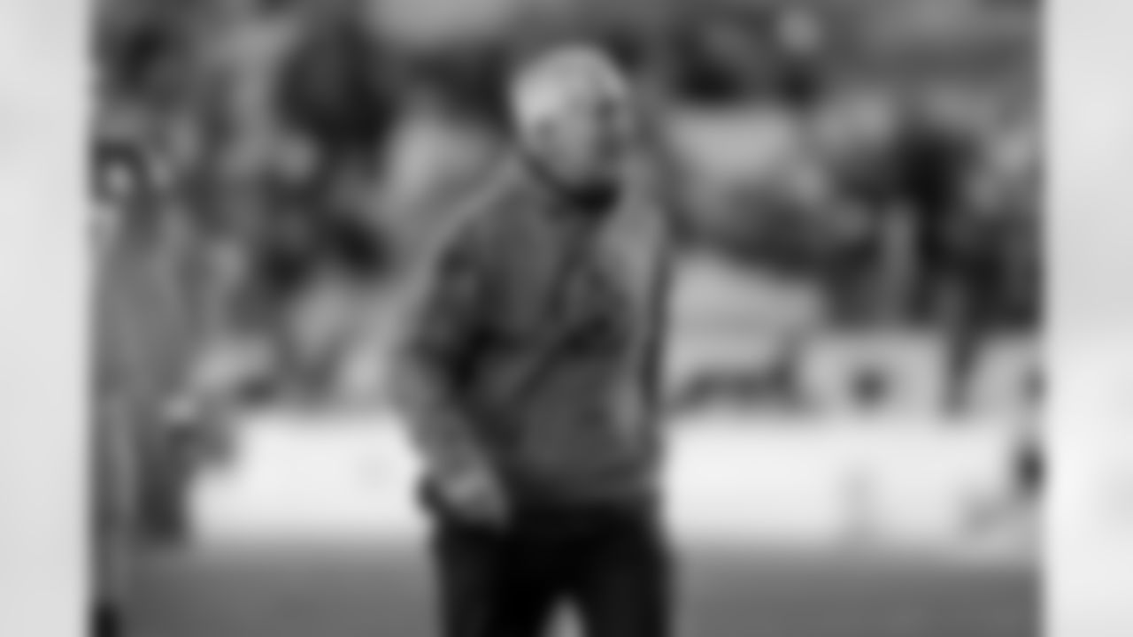 FILE - Pittsburgh Steelers special teams coordinator Danny Smith walks off the field prior to an NFL football game, Thursday, Nov. 2, 2023, in Pittsburgh. The 70-year-old Smith tore his rotator cuff at the end of Pittsburgh's victory over Green Bay last Sunday when Steelers safety Damontae Kazee ran over him on the sideline following a game-ending interception. (AP Photo/Matt Durisko, File)