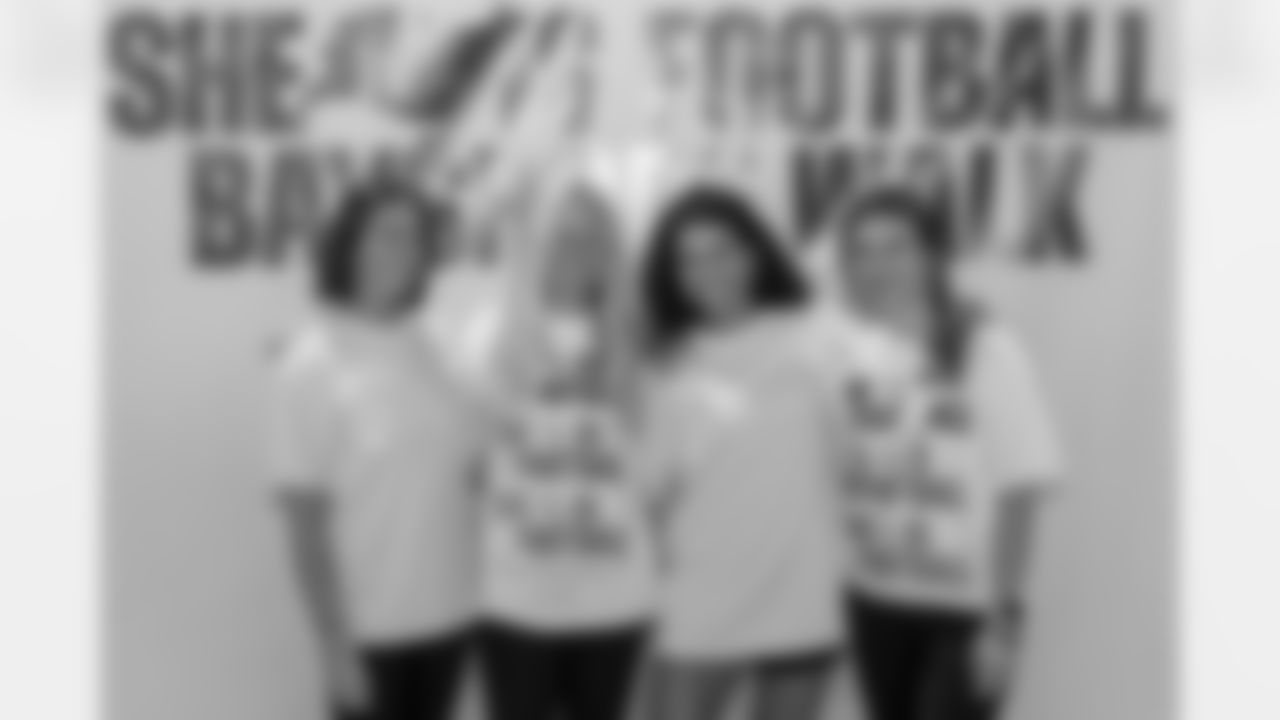 TAMPA, FL - December 06, 2025 - She is Football Bayshore Walk: Raise The Flags event with Bayshore Breakfast Club and Tampa Girls Social & Wellness at Hyde House Public Studio. Photo By Mike Carlson/Tampa Bay Buccaneers