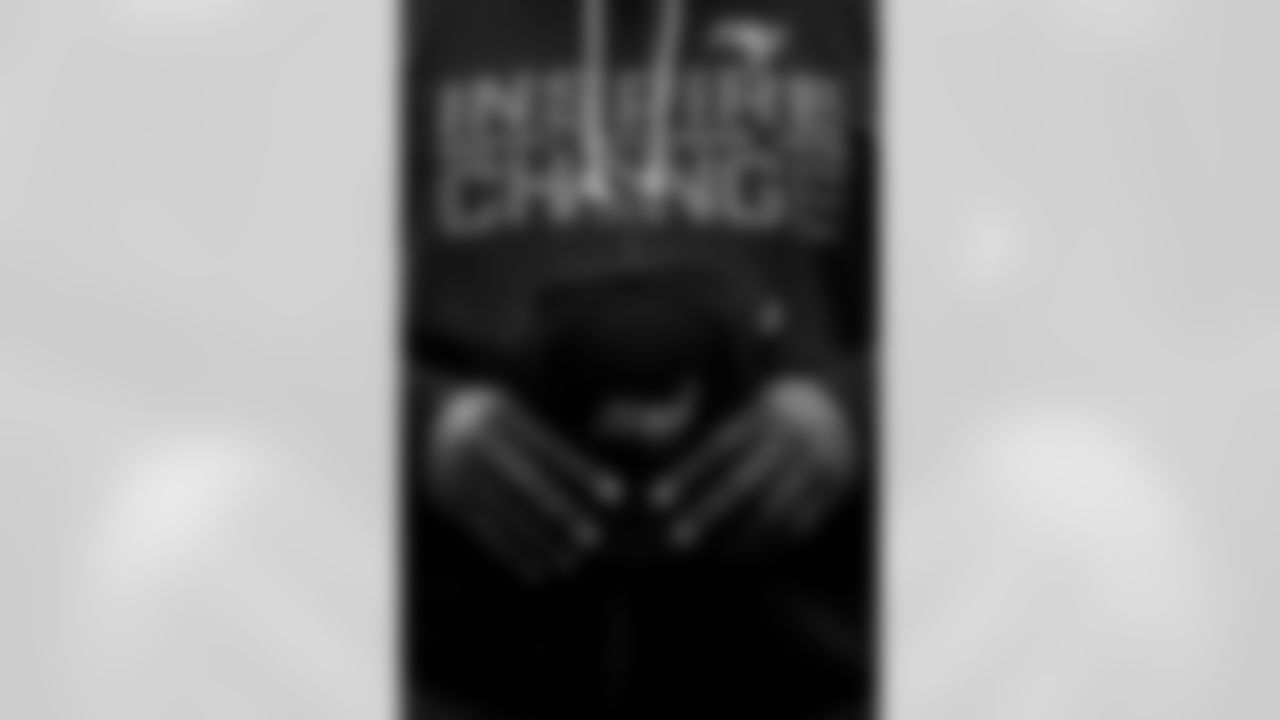 CHARLOTTE, NC - December 21, 2025 - Inspire Change hoodie before the game between the Tampa Bay Buccaneers and Carolina Panthers. The Bucs lost the game, 23-20. Photo By Kyle Zedaker/Tampa Bay Buccaneers