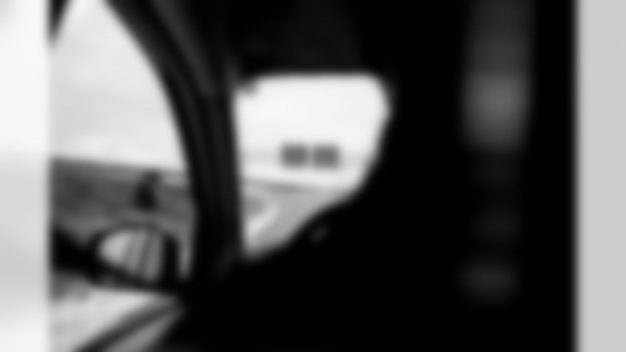 INDIANAPOLIS, IN - February 23, 2026 - Scouts arrive in Indianapolis for the 2026 NFL Combine at Lucas Oil Stadium. Photo By Tori Richman/Tampa Bay Buccaneers