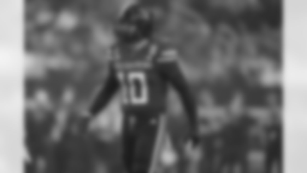 Texas Tech linebacker Jacob Rodriguez (10) looks on during the Big 12 Conference championship NCAA college football game between Texas Tech and BYU Saturday, Dec. 6, 2025, in Arlington, Texas. (AP Photo/Julio Cortez)