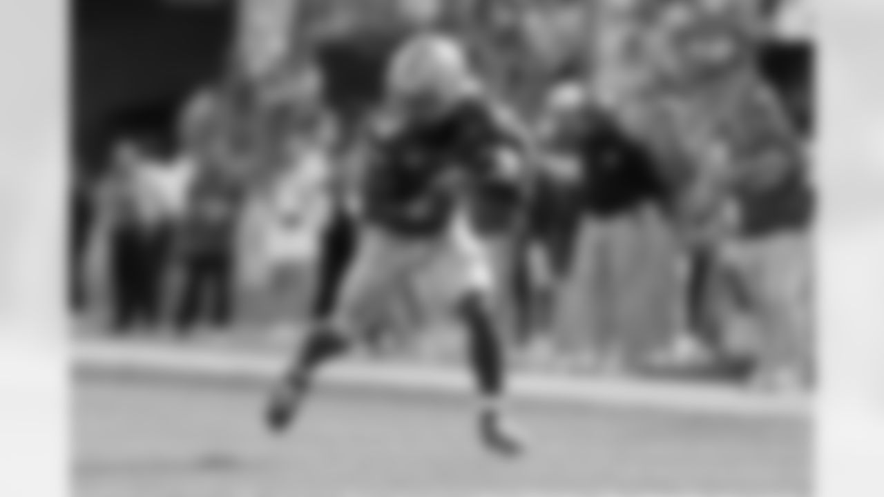 Ohio State receiver Emeka Egbuka plays against Akron during an NCAA college football game Saturday, Aug. 31, 2024, in Columbus, Ohio. (AP Photo/Jay LaPrete)