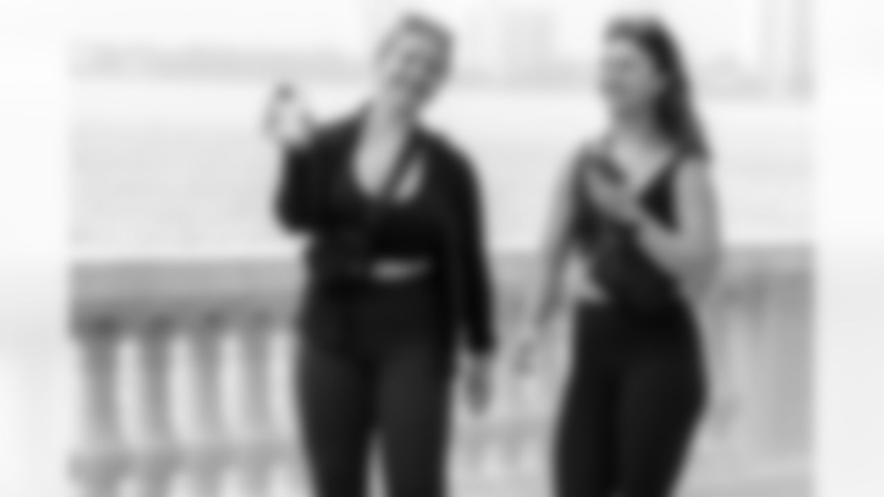 TAMPA, FL - December 06, 2025 - She is Football Bayshore Walk: Raise The Flags event with Bayshore Breakfast Club and Tampa Girls Social & Wellness at Hyde House Public Studio. Photo By Mike Carlson/Tampa Bay Buccaneers