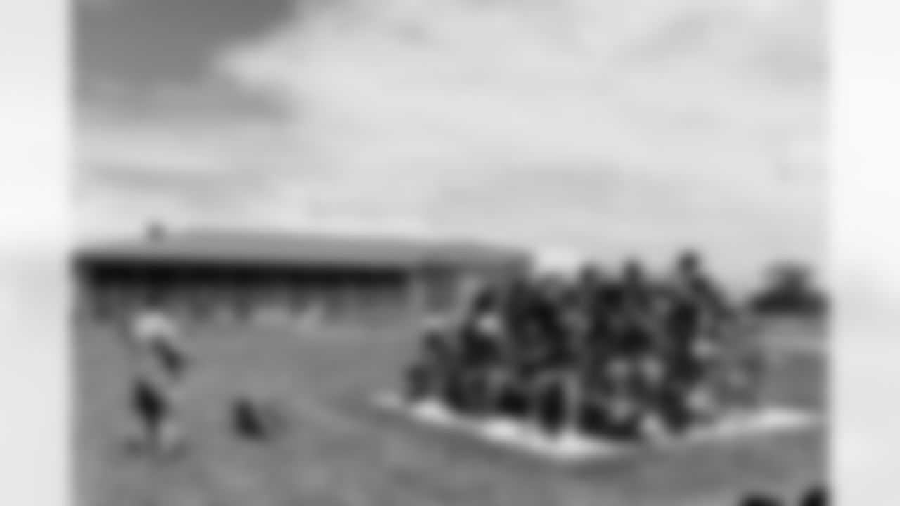TAMPA, FL - June 16, 2025 - The 2025 rookie class takes a visit to MacDill Air Force Base. Photo By Kyle Zedaker/Tampa Bay Buccaneers