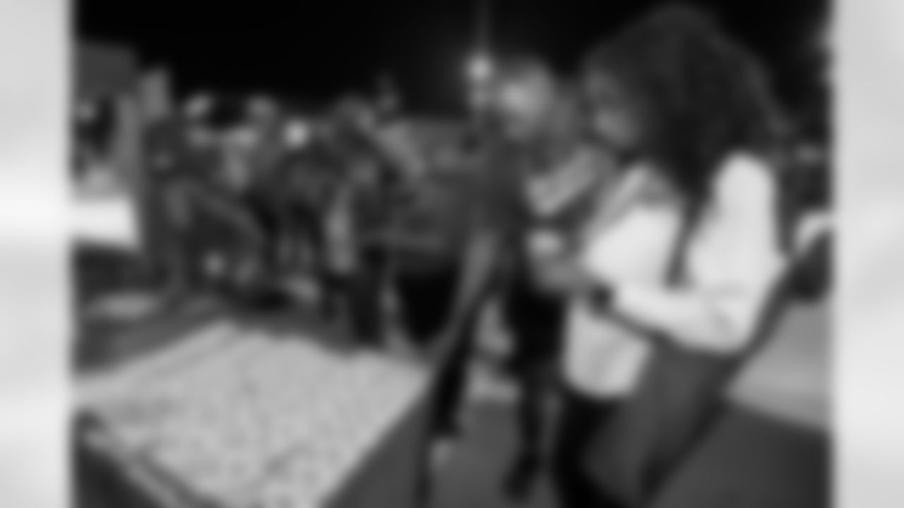 TAMPA, FL - November 23, 2025 - Fans during the Watch Party at Armature Works during the game between the Tampa Bay Buccaneers and the Los Angeles Rams. Photo By Doug DeFelice/Tampa Bay Buccaneers