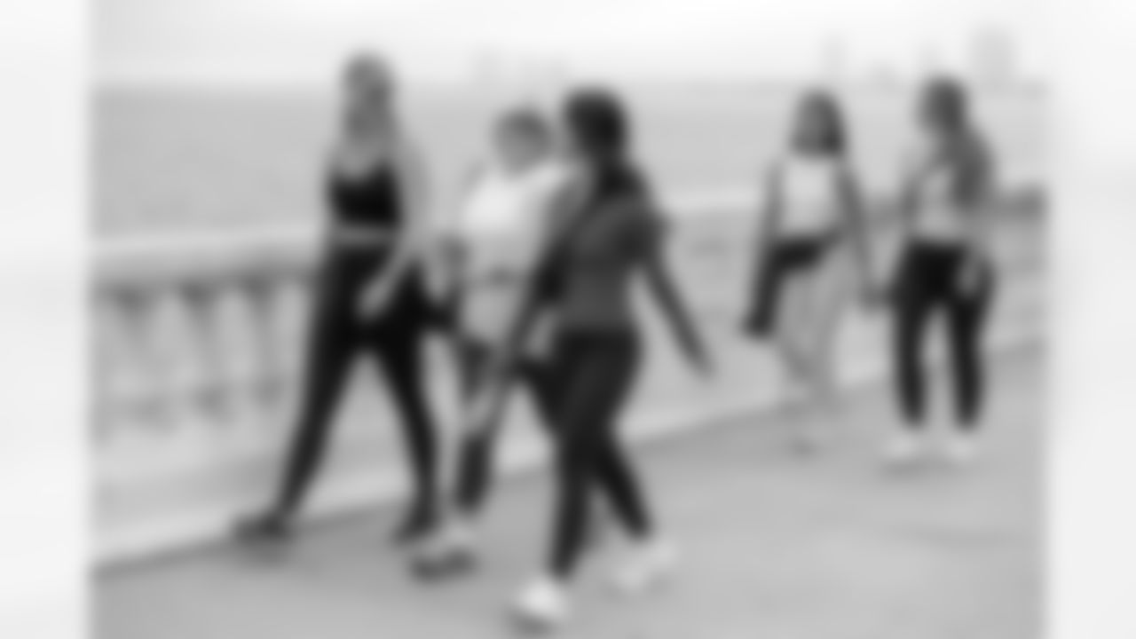 TAMPA, FL - December 06, 2025 - She is Football Bayshore Walk: Raise The Flags event with Bayshore Breakfast Club and Tampa Girls Social & Wellness at Hyde House Public Studio. Photo By Mike Carlson/Tampa Bay Buccaneers