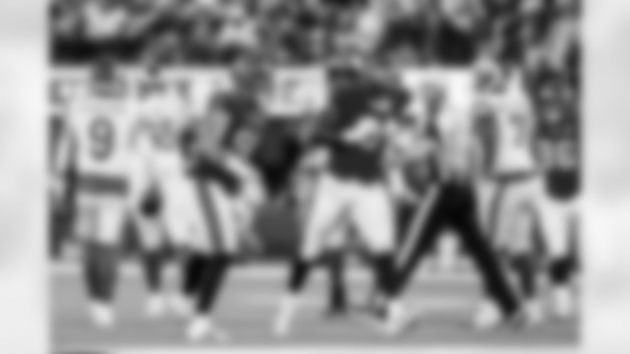 INGLEWOOD, CA - November 23, 2025 - Defensive Lineman Logan Hall #90 and Outside Linebacker Yaya Diaby #0 of the Tampa Bay Buccaneers during the game between the Tampa Bay Buccaneers and Los Angeles Rams. The Bucs lost the game, 34-7. Photo By Tori Richman/Tampa Bay Buccaneers