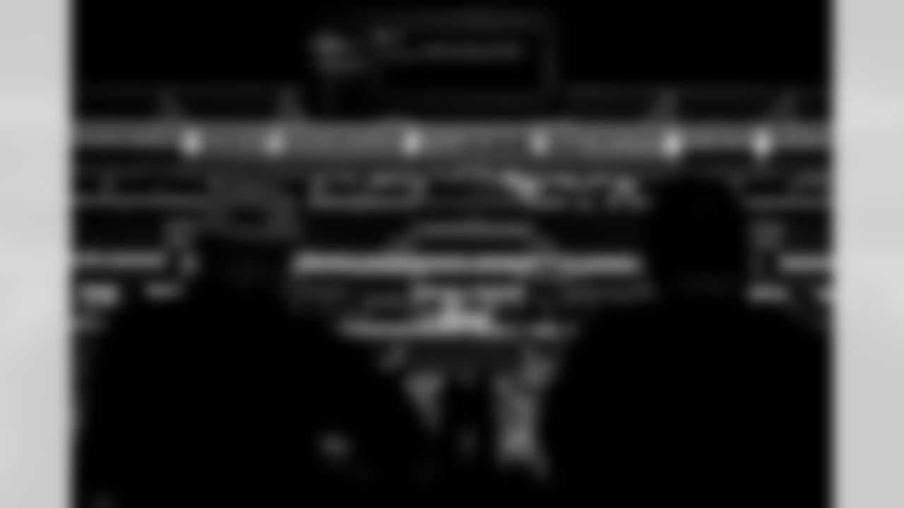 INDIANAPOLIS, IN - February 26, 2026 - Workouts at the 2026 NFL Combine at Lucas Oil Stadium. Photo By Tori Richman/Tampa Bay Buccaneers