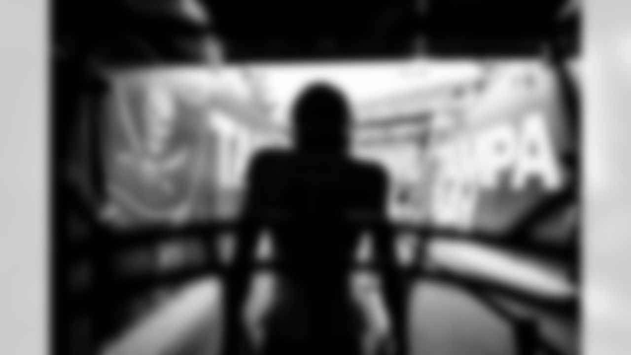 TAMPA, FL - November 09, 2025 - Wide Receiver Tez Johnson #15 of the Tampa Bay Buccaneers before the game between the New England Patriots and Tampa Bay Buccaneers. The Bucs lost the game, 28-23. Photo By Kyle Zedaker/Tampa Bay Buccaneers