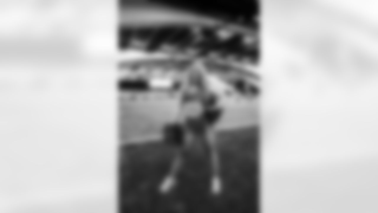 SAN FRANCISCO, CA - February 02, 2026 - Tampa Bay Buccaneers Pro Bowl Cheerleader Savannah at Pro Bowl practice at Moscone Center. Photo By Tori Richman/Tampa Bay Buccaneers