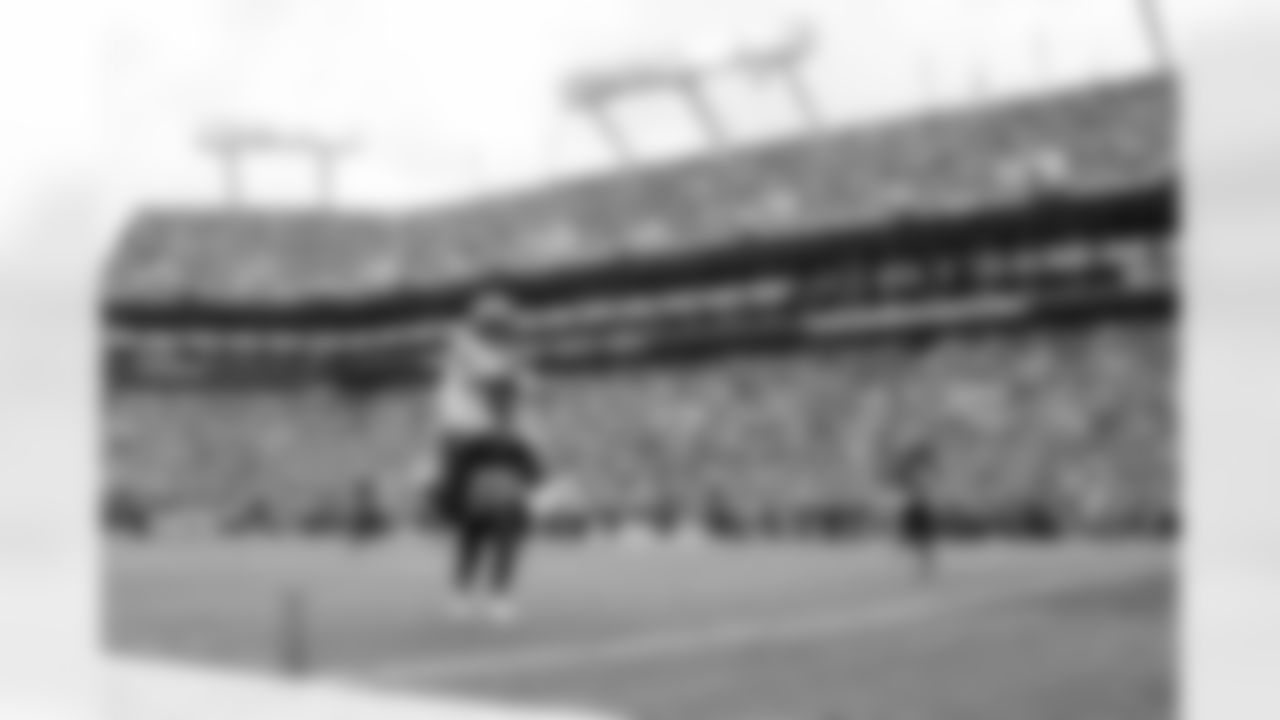 TAMPA, FL - November 09, 2025 - Wide Receiver Emeka Egbuka #2 of the Tampa Bay Buccaneers scores a touchdown during the game between the New England Patriots and Tampa Bay Buccaneers. The Bucs lost the game, 28-23. Photo By Kyle Zedaker/Tampa Bay Buccaneers