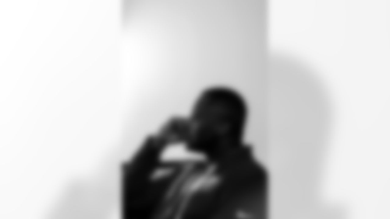 INDIANAPOLIS, IN - February 23, 2026 - Inside Linebackers Coach Mike Caldwell of the Tampa Bay Buccaneers at the 2026 NFL Combine at Lucas Oil Stadium. Photo By Tori Richman/Tampa Bay Buccaneers