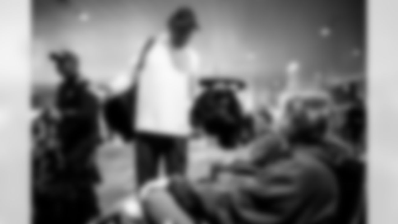 TAMPA, FL - February 23, 2026 - Scouting Coordinator Peighton Roth and Senior Director of Football Operations Shelton Quarles travel to the 2026 NFL Combine. Photo By Tori Richman/Tampa Bay Buccaneers