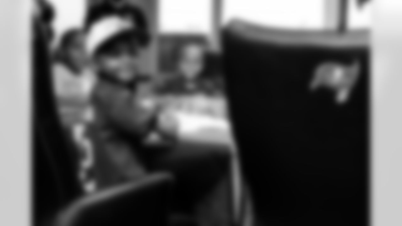 TAMPA, FL - November 19, 2025 - A visit with Triumph Together Cancer Warriors. Photo By Kyle Zedaker/Tampa Bay Buccaneers