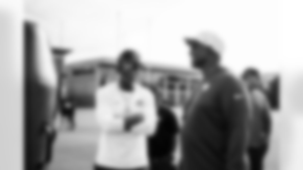 TAMPA, FL - July 23, 2025 - University of Colorado - Boulder Head Coach Deion Sanders and Head Coach Todd Bowles of the Tampa Bay Buccaneers during 2025 Training Camp at AdventHealth Training Center. Photo By Tori Richman/Tampa Bay Buccaneers