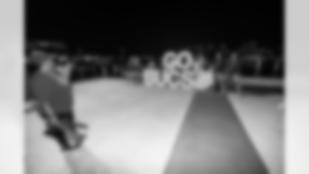 TAMPA, FL - November 23, 2025 - Tampa Bay Buccaneers Cheerleaders during the Watch Party at Armature Works during the game between the Tampa Bay Buccaneers and the Los Angeles Rams. Photo By Doug DeFelice/Tampa Bay Buccaneers