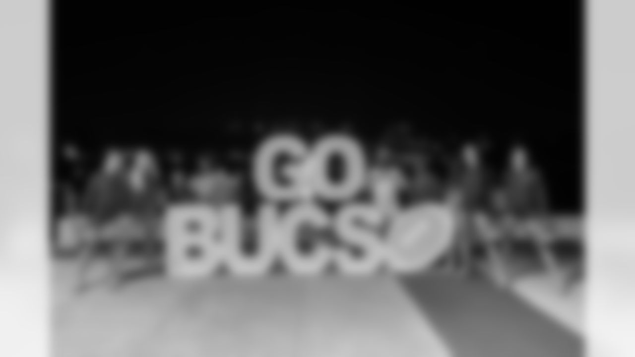 TAMPA, FL - November 23, 2025 - Tampa Bay Buccaneers Cheerleaders during the Watch Party at Armature Works during the game between the Tampa Bay Buccaneers and the Los Angeles Rams. Photo By Doug DeFelice/Tampa Bay Buccaneers