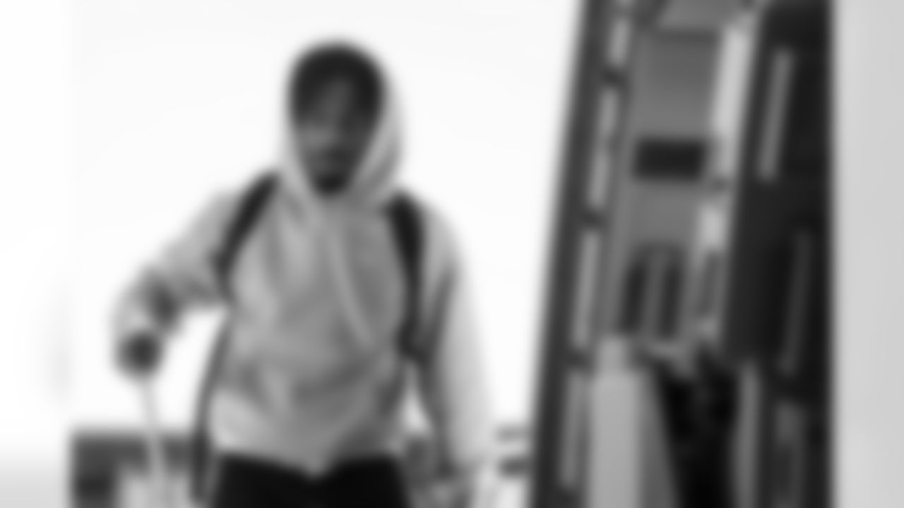 TAMPA, FL - November 15, 2025 - Wide Receiver Kameron Johnson #19 of the Tampa Bay Buccaneers departs before the Bucs' game against the Buffalo Bills. Photo By Tori Richman/Tampa Bay Buccaneers