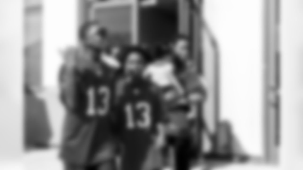 TAMPA, FL - December 05, 2025 - Mike and Ashli Evans host the Mike Evans Family Foundation 'Catch for Christmas' holiday event at AdventHealth Training Center. Photo By Kyle Zedaker/Tampa Bay Buccaneers