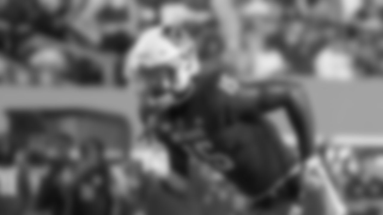 North Carolina State's Justin Joly (15) runs a route during an NCAA football game on Thursday, Aug. 29, 2024, in Raleigh, N.C. (AP Photo/Ben McKeown)