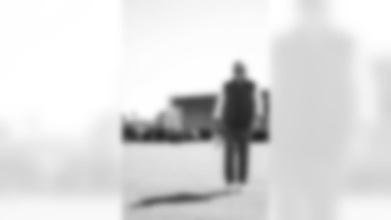 TAMPA, FL - November 15, 2025 - General Manager Jason Licht departs before the Bucs' game against the Buffalo Bills. Photo By Tori Richman/Tampa Bay Buccaneers