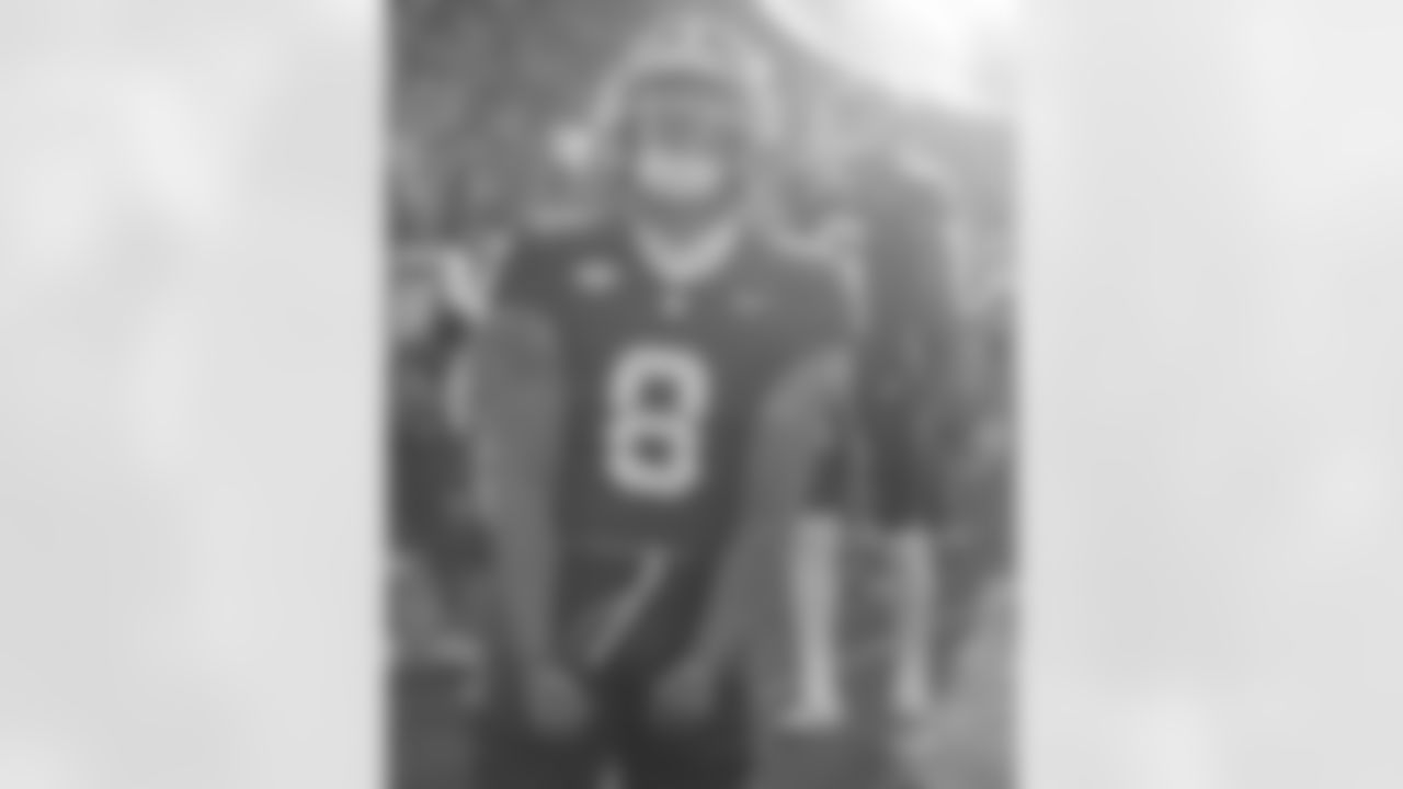 Clemson cornerback Avieon Terrell (8) hypes up the crowd before an NCAA college football game against Furman, Saturday, Nov. 22, 2025, in Clemson, S.C. (AP Photo/Jacob Kupferman)