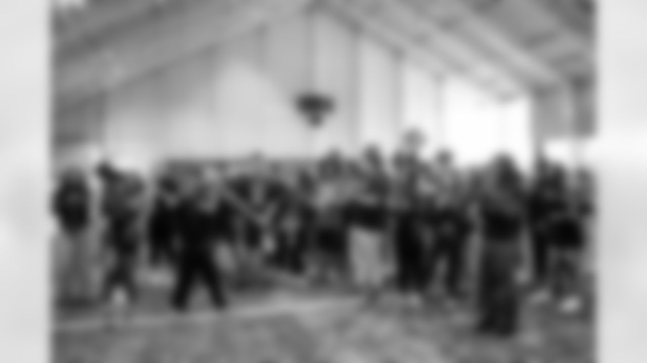 TAMPA, FL - December 16, 2025 - The final session of the Player-Student Mentoring Program at AdventHealth Training Center. Photo By Kyle Zedaker/Tampa Bay Buccaneers