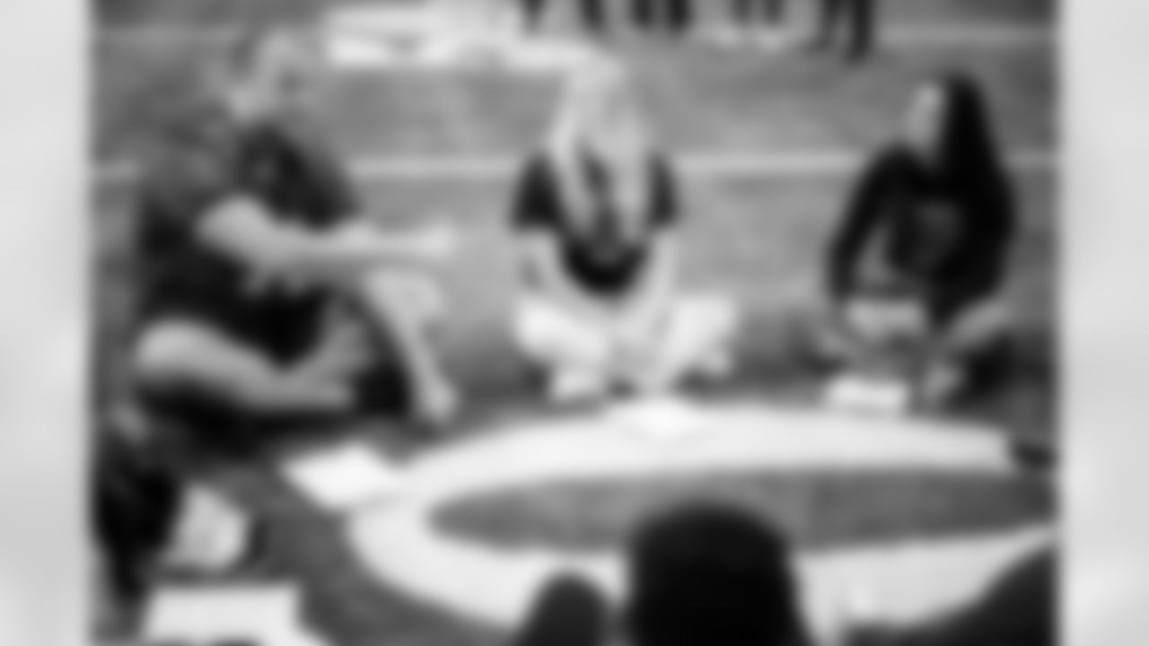 TAMPA, FL - December 16, 2025 - The final session of the Player-Student Mentoring Program at AdventHealth Training Center. Photo By Kyle Zedaker/Tampa Bay Buccaneers