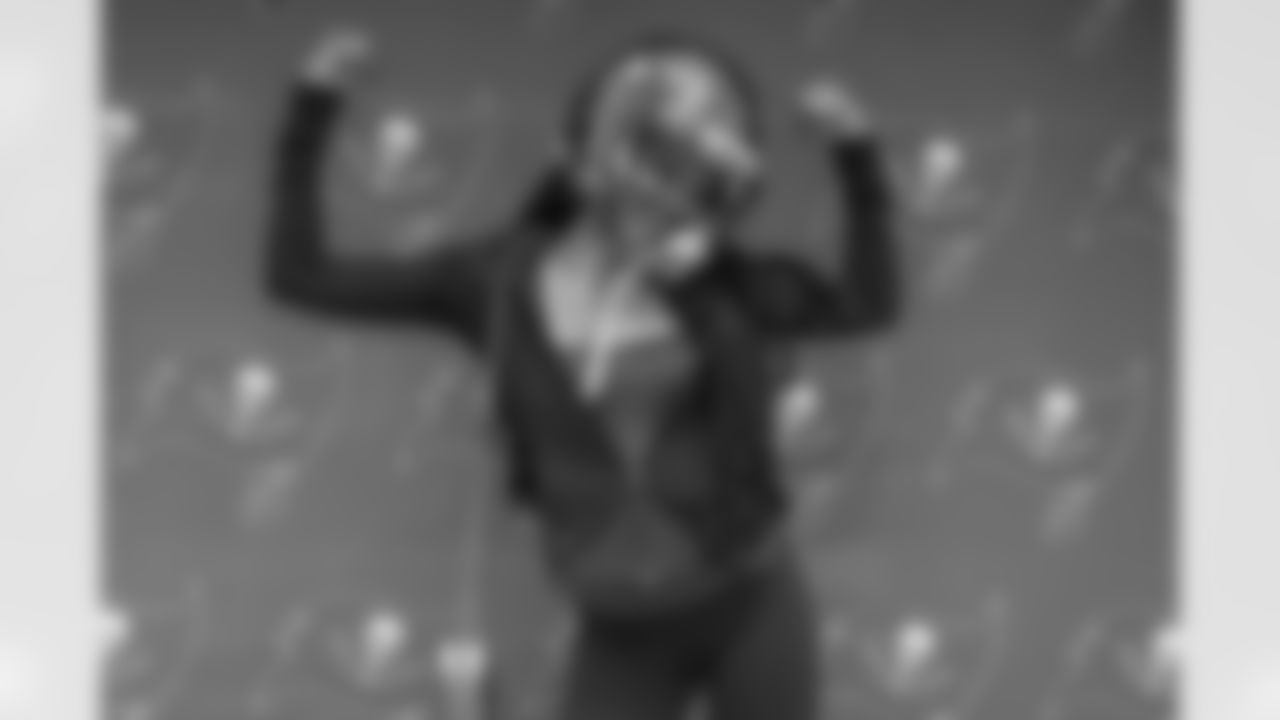 TAMPA, FL - December 06, 2025 - She is Football Bayshore Walk: Raise The Flags event with Bayshore Breakfast Club and Tampa Girls Social & Wellness at Hyde House Public Studio. Photo By Mike Carlson/Tampa Bay Buccaneers