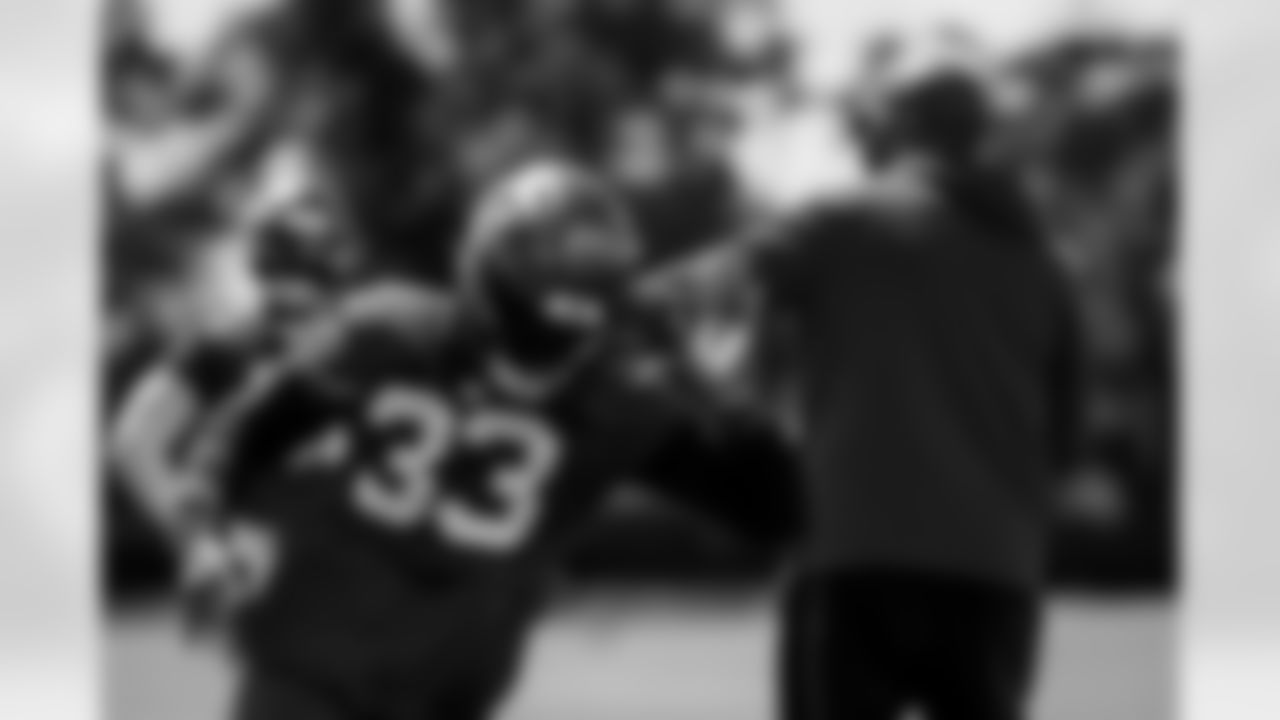 TAMPA, FL - May 27, 2025 - Outside Linebacker Jose Ramirez #33 of the Tampa Bay Buccaneers during OTA's at AdventHealth Training Center. Photo By Kyle Zedaker/Tampa Bay Buccaneers