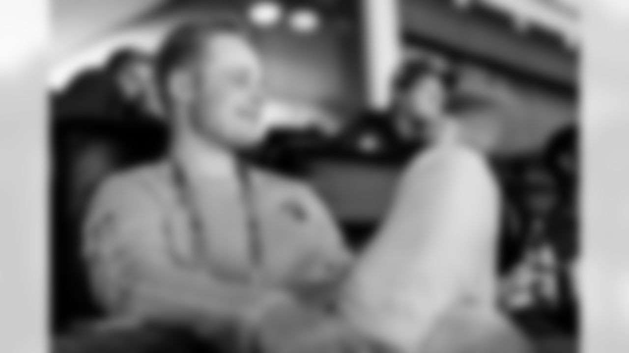 INDIANAPOLIS, IN - February 27, 2026 - NFS/Combine Scout Jordan Morrow during Workouts at the 2026 NFL Combine at Lucas Oil Stadium. Photo By Tori Richman/Tampa Bay Buccaneers