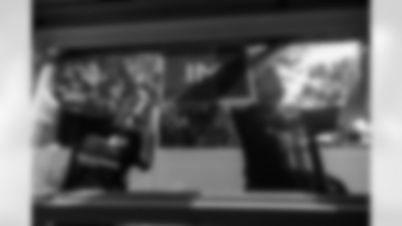 TAMPA, FL - November 18, 2025 - Volunteers during a home build with Habitat for Humanity of Tampa Bay Hillsborough. Photo By Doug DeFelice/Tampa Bay Buccaneers