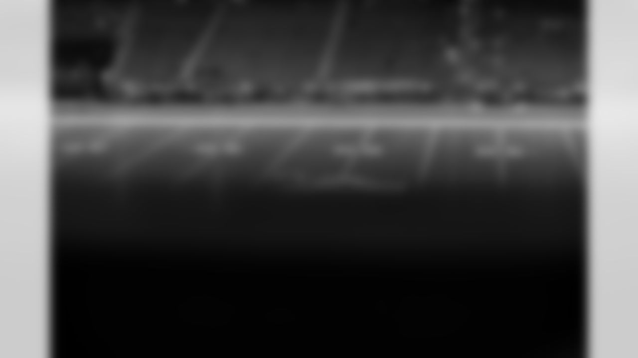 INDIANAPOLIS, IN - February 27, 2026 - Workouts at the 2026 NFL Combine at Lucas Oil Stadium. Photo By Tori Richman/Tampa Bay Buccaneers