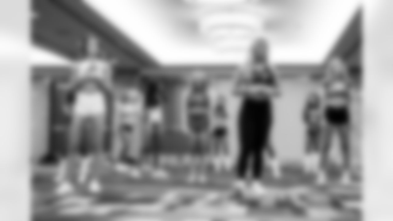 SAN FRANCISCO, CA - February 01, 2026 - Tampa Bay Buccaneers Pro Bowl Cheerleader Savannah during rehearsals. Photo By Tori Richman/Tampa Bay Buccaneers