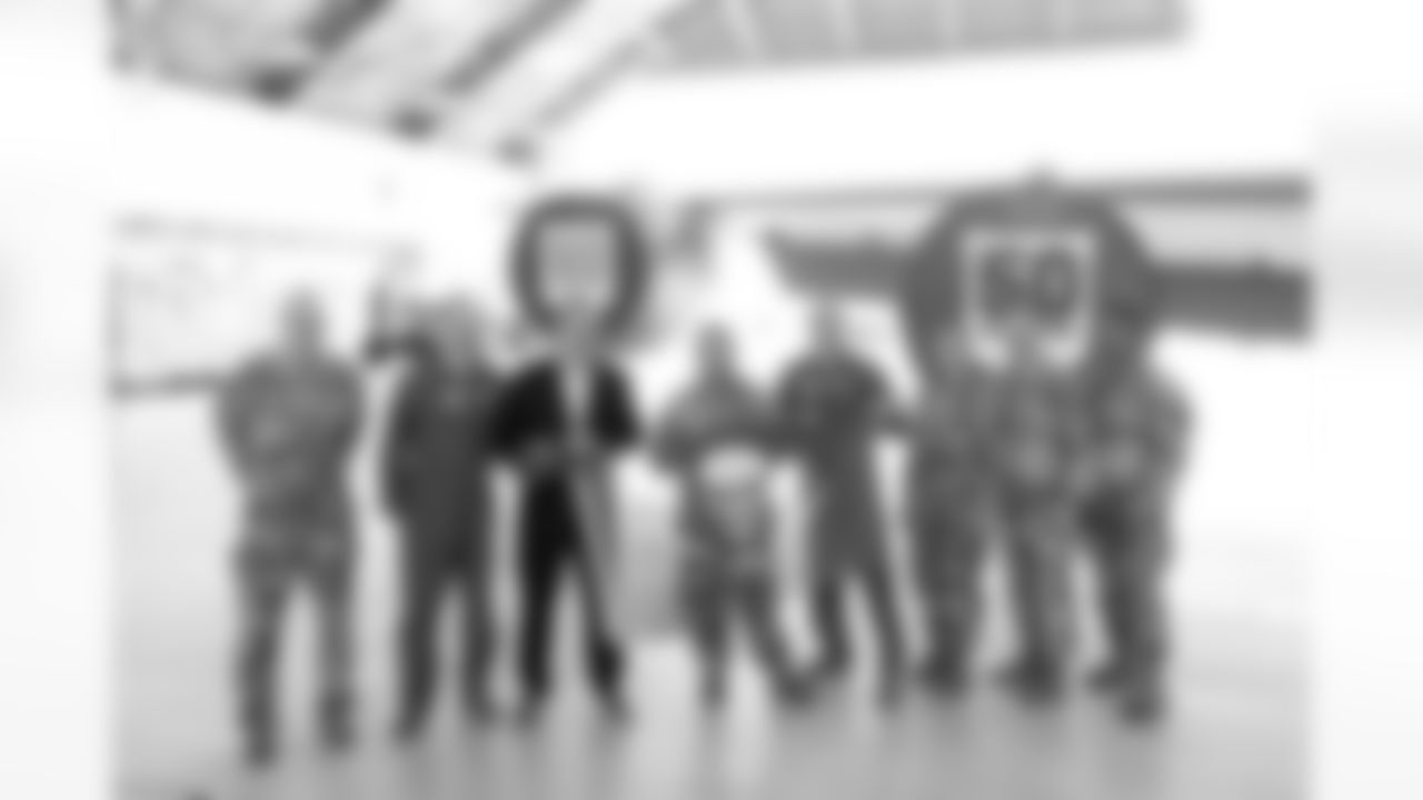 TAMPA, FL - December 02, 2025 - Brian Ford during a visit to MacDill Air Force Base. Photo By Kyle Zedaker/Tampa Bay Buccaneers